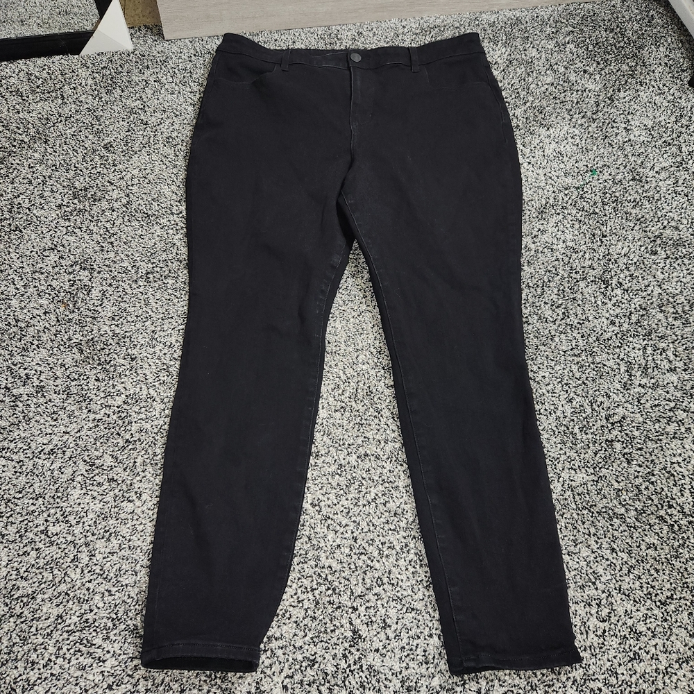 American Eagle Dream Stretch Hi Rise Jegging,skinny Jeans Black Women Sz 20 Reg